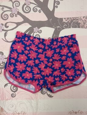 Vera Bradley Blue PJ Shorts with Pink Floral Print